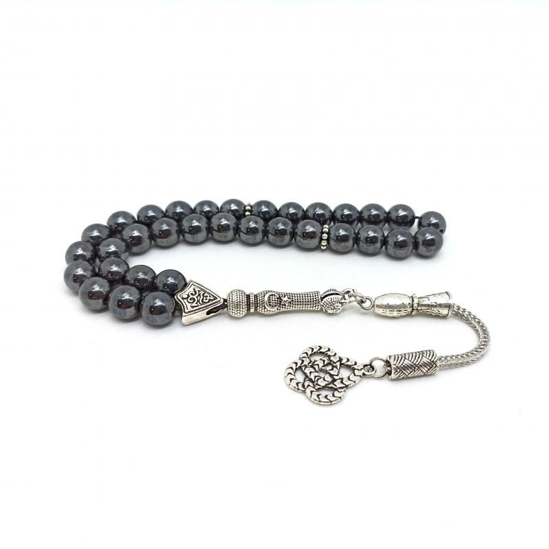 Selderesi | Hematite Stone Tasbih With Whip Tassel - TryAladdin