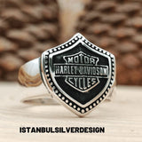 Sterling Silver Harley Davidson's Biker Ring - TryAladdin