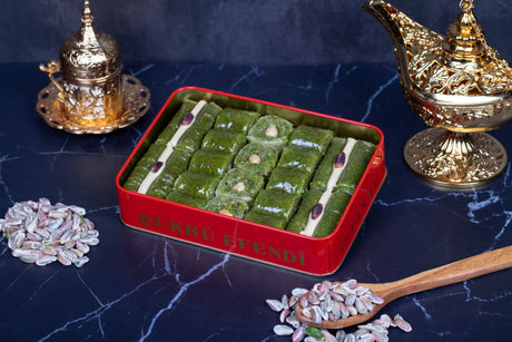 Sukru Efendi 1935 | Lux Turkish Baklava with Pistachio in Gift Metal Box - TryAladdin