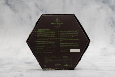 Sukru Efendi 1935 | Turkish Delight Hexagonal Box Chocolate Coated Pistachio - TryAladdin