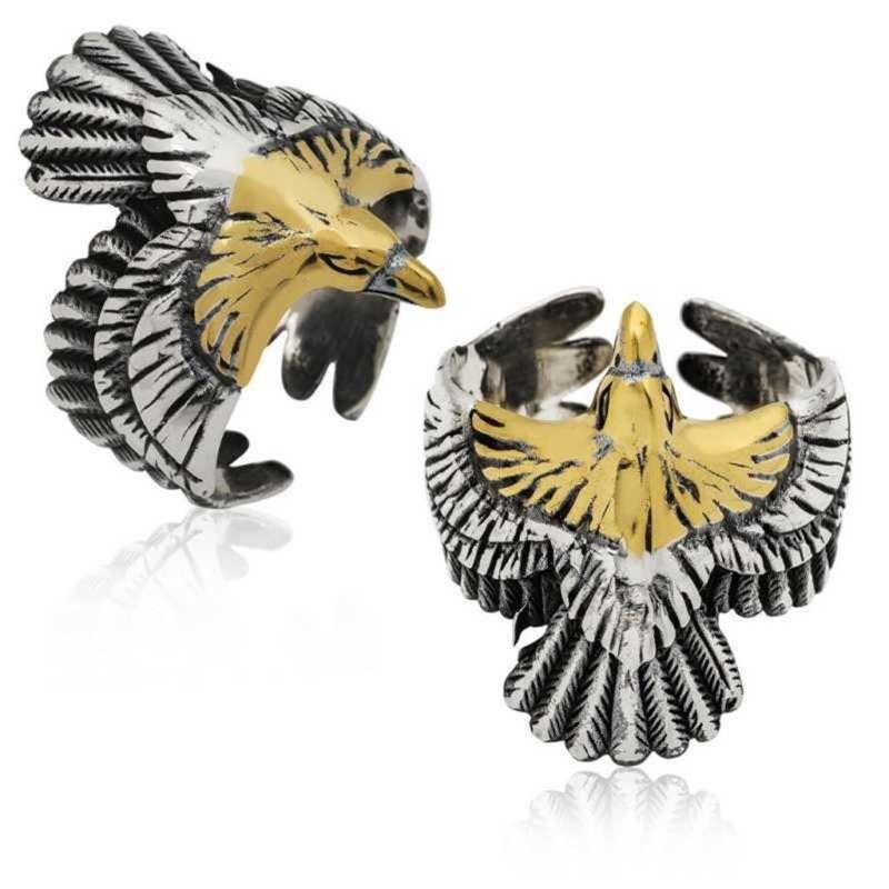 Taki | Men's Silver Eagle Ring - TryAladdin