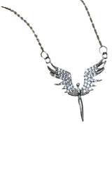 Taki | Silver Plated Zircon Stone Michael Angel Necklace - TryAladdin