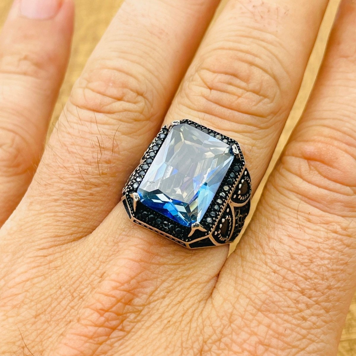 Tanzanite Silver Ring - TryAladdin