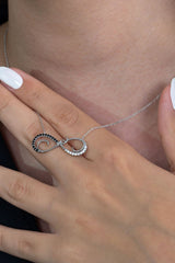 Taki | Infinite Love Ladies Silver Necklace Valentine Gift - TryAladdin