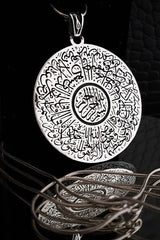 Taki | Silver Ayatal Kursi Islamic Motivated Unisex Necklace with Chain - TryAladdin