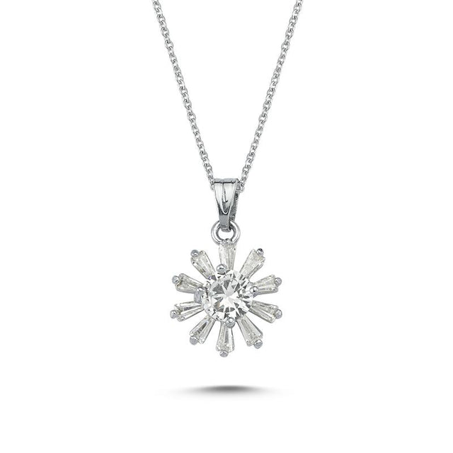 Taki | Zircon Stone Daisy Model Women's Necklace - TryAladdin