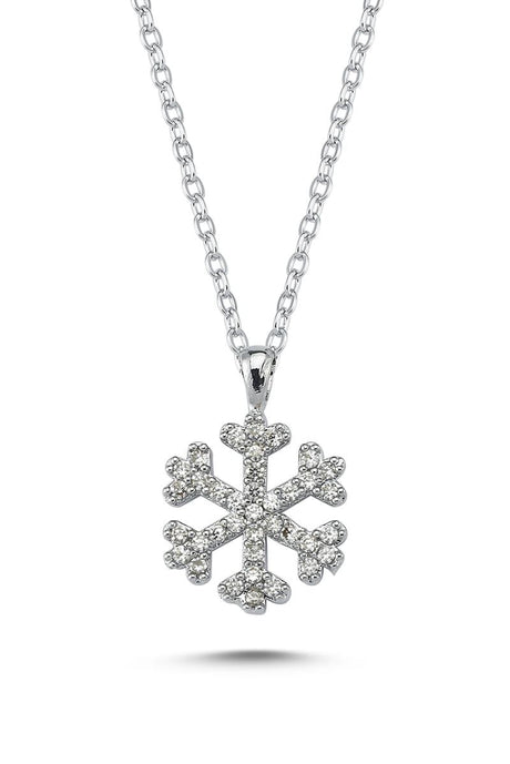 Taki | Zircon Stone Snowflake Model Women's Necklace - TryAladdin