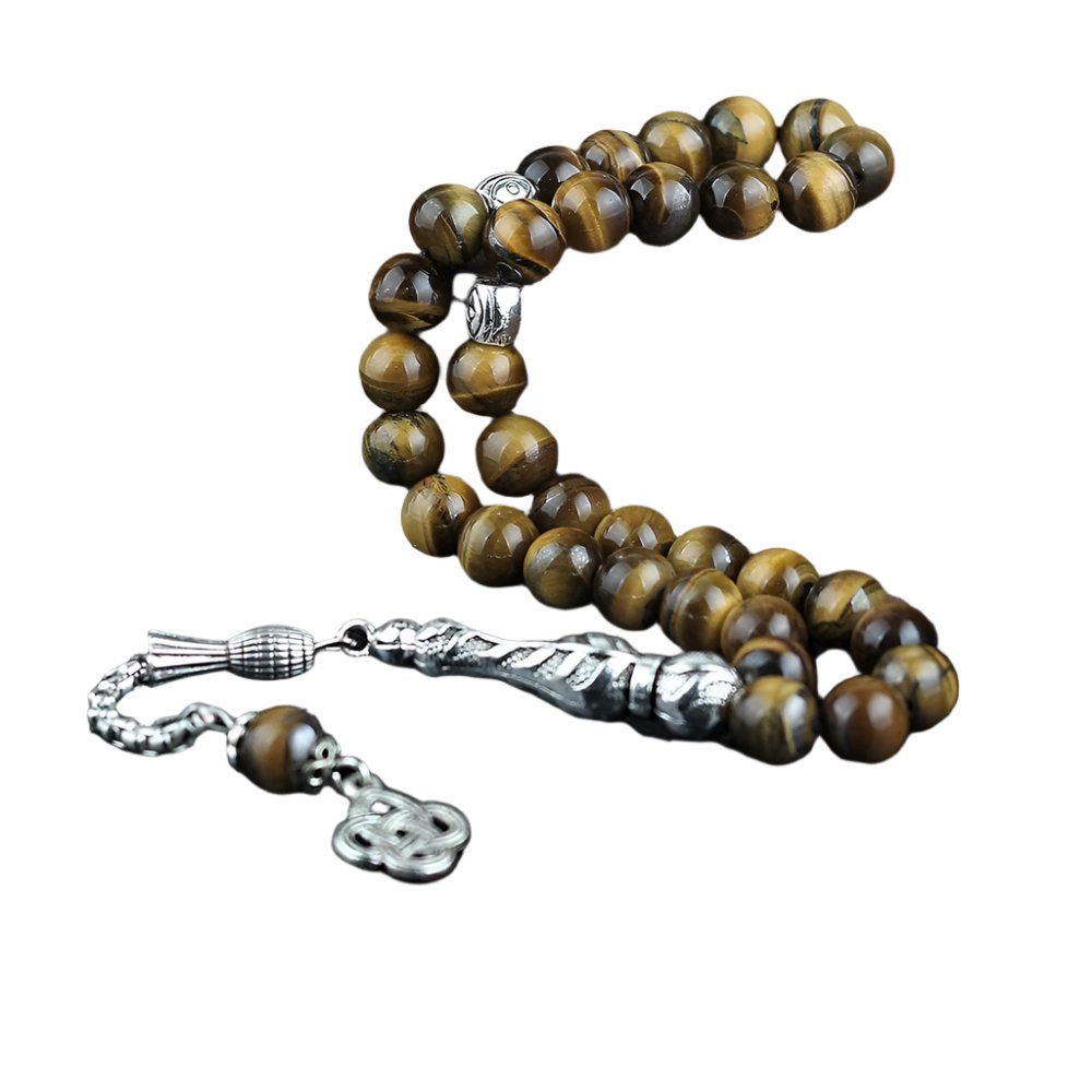 Tesbihevim | Natural Stone Tasbih with Tiger's Eye Stone - TryAladdin