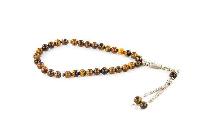 Tiger Eye Ceyt Stone 33 Beads Tasbih - TryAladdin