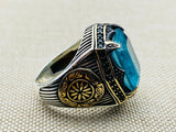 Tourmaline Stone Men's Ring - TryAladdin