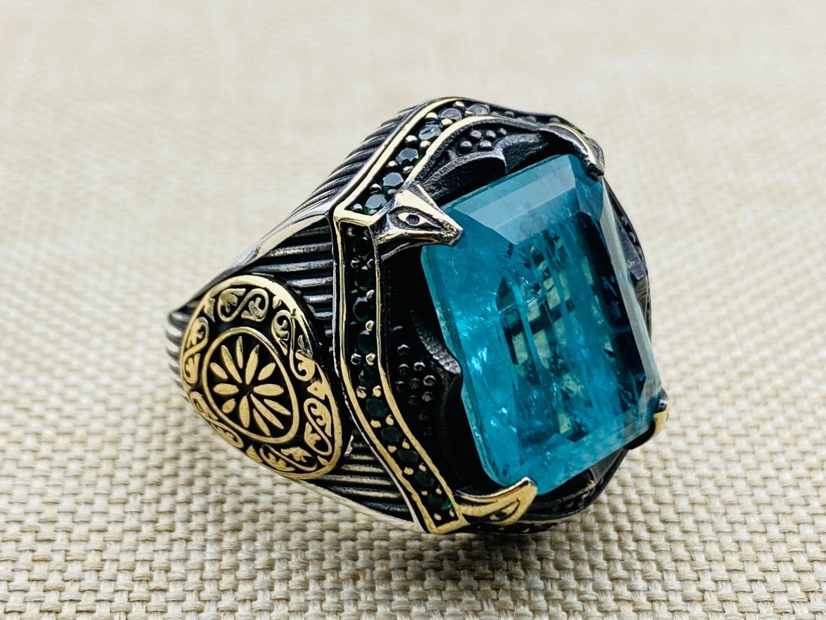 Tourmaline Stone Men's Ring - TryAladdin