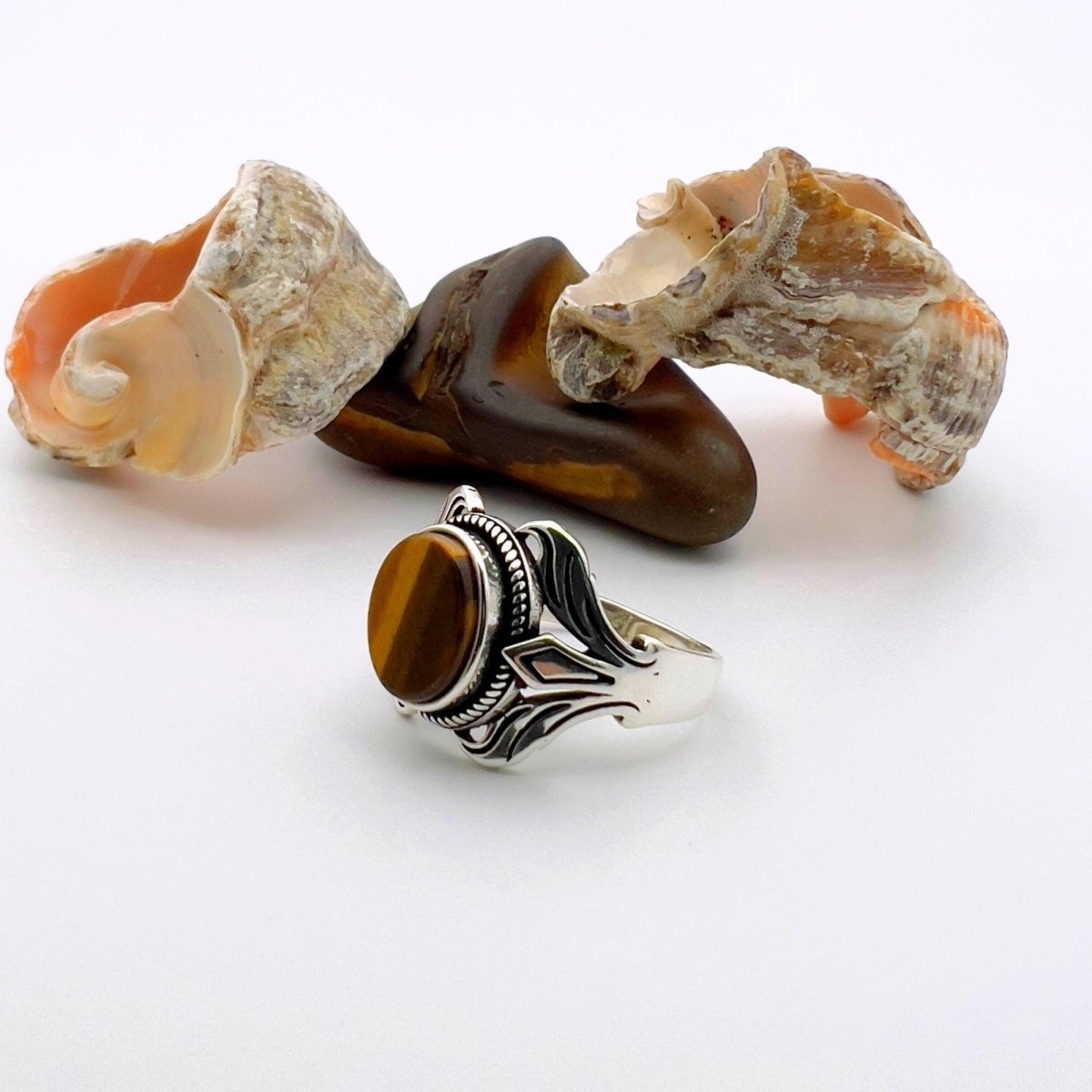 Turkish Tiger's Eye Men's Ring - TryAladdin