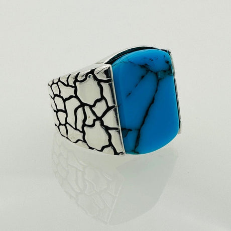 Turquoise Men's Natural Stone Ring - TryAladdin