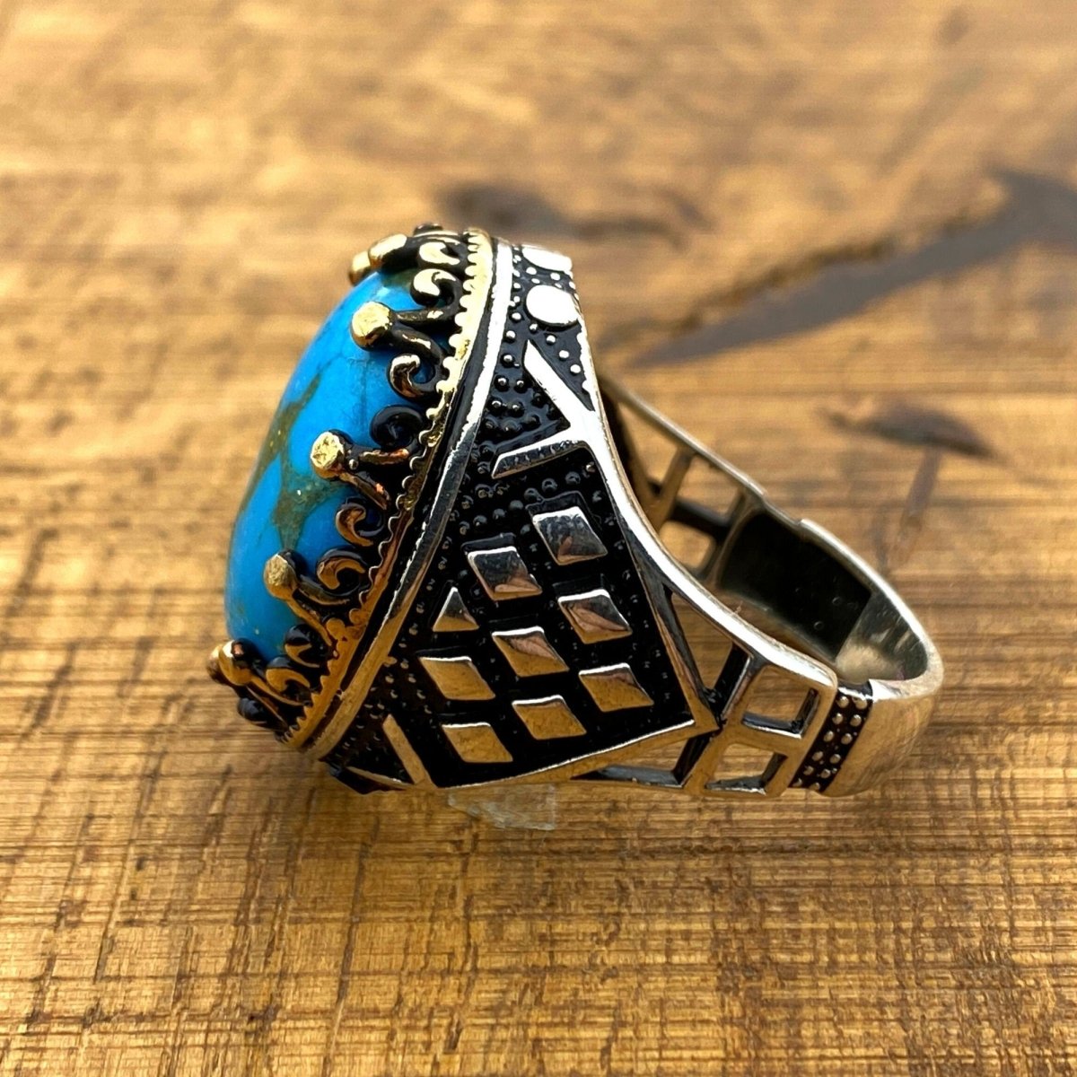 Turquoise Men's Ring - TryAladdin