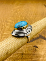 Turquoise Silver Ring - TryAladdin