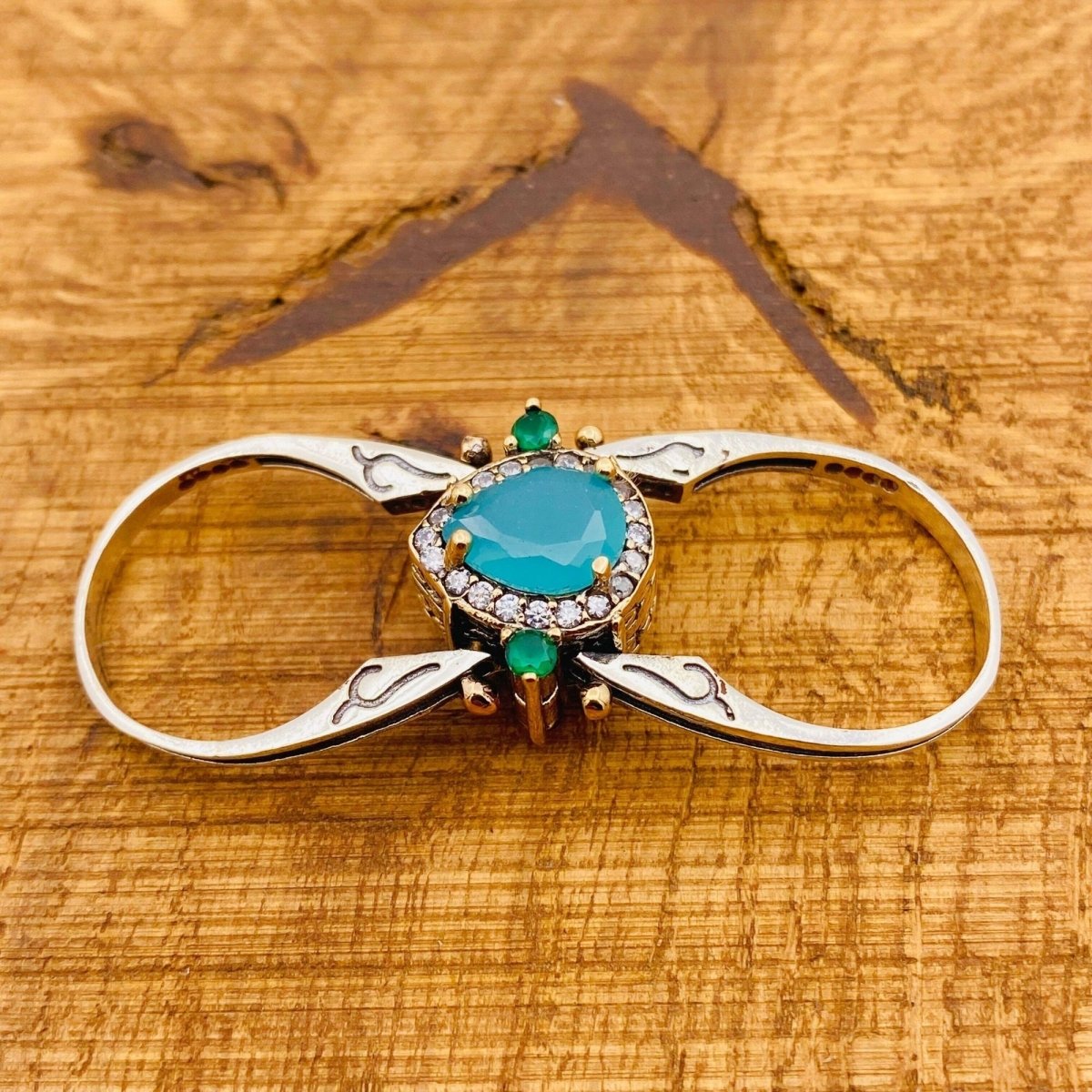 Unique Handmade Multi Stone Ring - TryAladdin