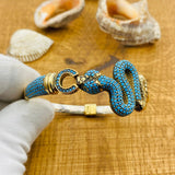 Women's Adjustable Snake Head Turquoise Bracelet - TryAladdin