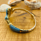 Women's Adjustable Snake Head Turquoise Bracelet - TryAladdin