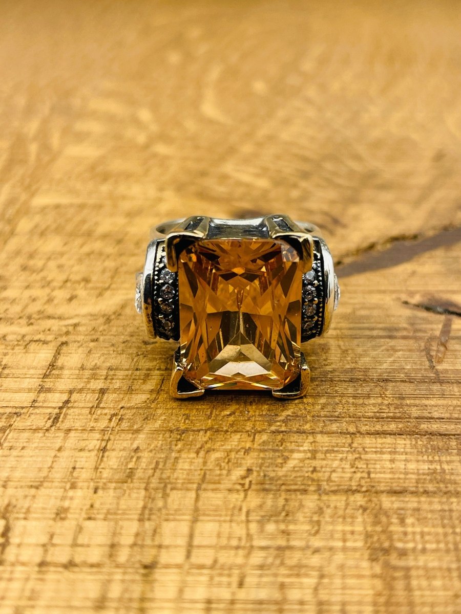 Women's Citrine Ring Ottoman Jewelry - TryAladdin