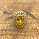 Women's Citrine Sterling Silver Ring - TryAladdin