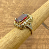 Women's Ruby Stone Silver Ring - TryAladdin