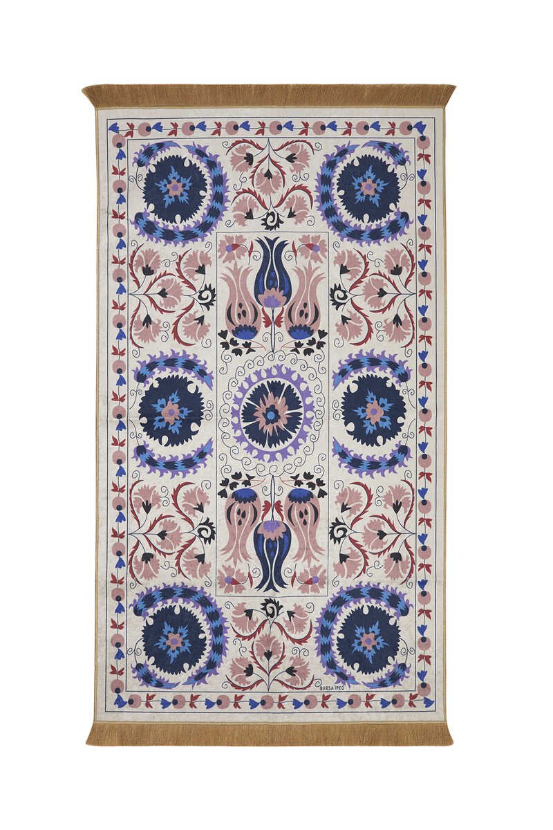 Bursa Ipek | Powder Velvet Carpet Prayer Rug - TryAladdin