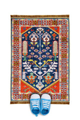 Bursa Ipek | Red Velvet Children's Prayer Rug - TryAladdin