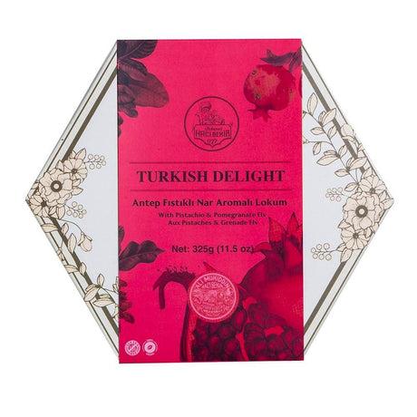 Haci Bekir Exclusive Turkish Delight with Pistachio and Pomegranate - Unique Consistency Lokums - TryAladdin