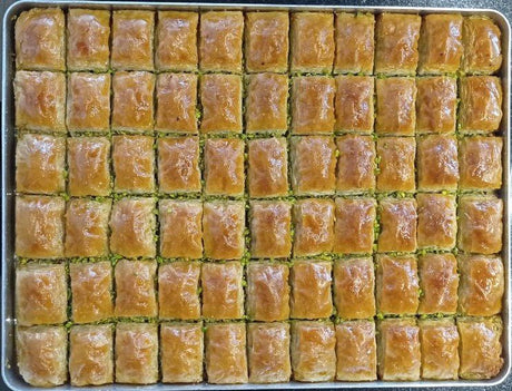 Haci Omer | Pistachio Baklava Vegan (66 Pcs in Tray) - TryAladdin