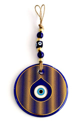 Golden Yellow Gilded Drop Eye Model Glass Wall Ornament - TryAladdin