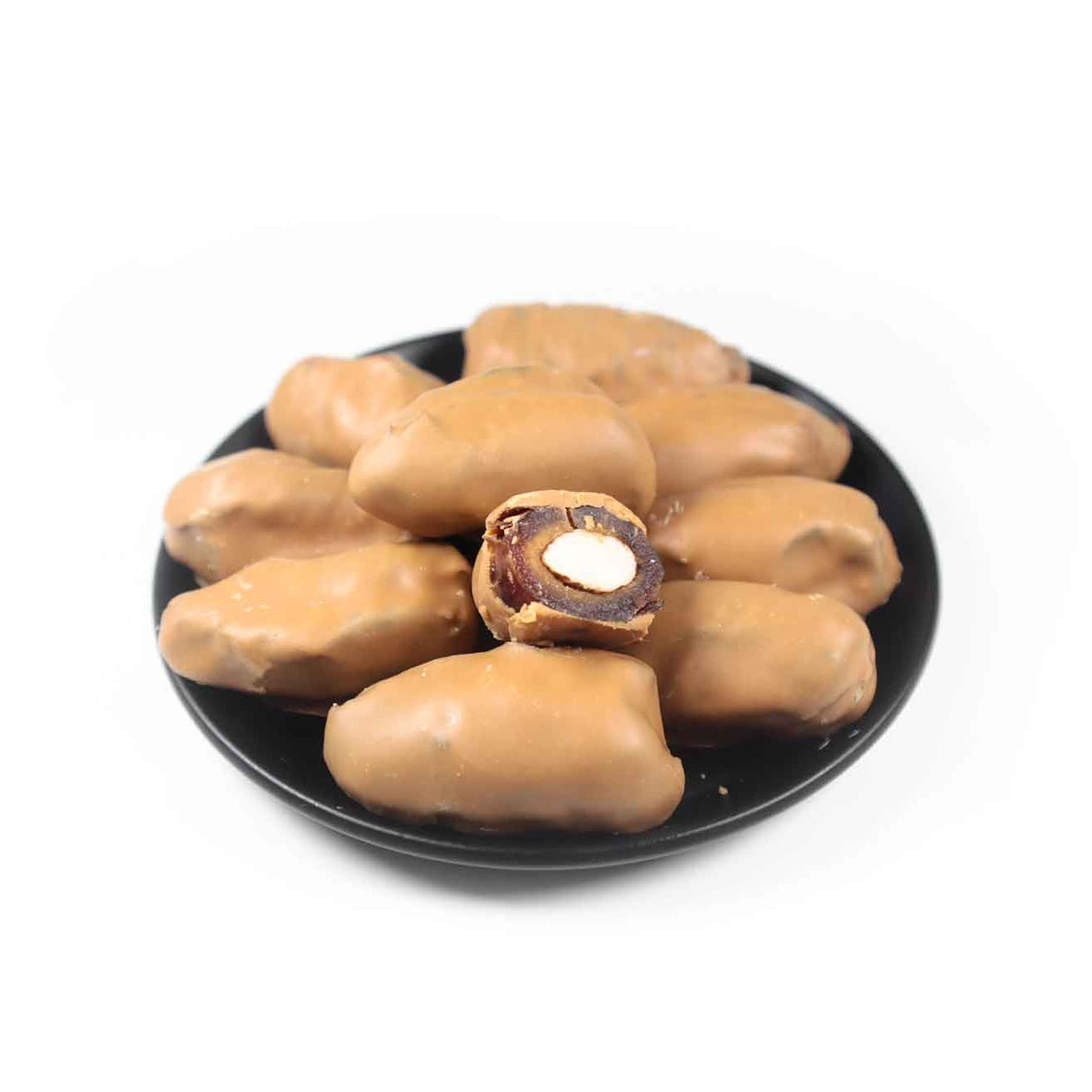 Musfik | Caramel Belgian Chocolate Covered Dates with Almond - TryAladdin