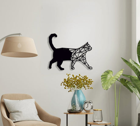 NR Dizayn | Cat Motif Metal Wall Art - TryAladdin