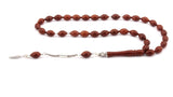 Tesbihevim | Kuka Wood Tasbih Barley Cut with 925 Sterling Silver Tassel - TryAladdin